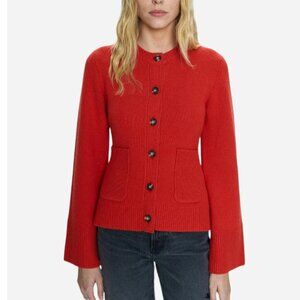 Pistola Dani Cinched Waist Cardigan in Red